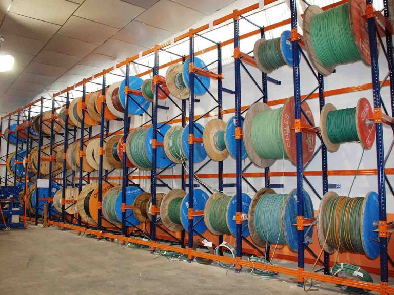 Estantería para bobinas